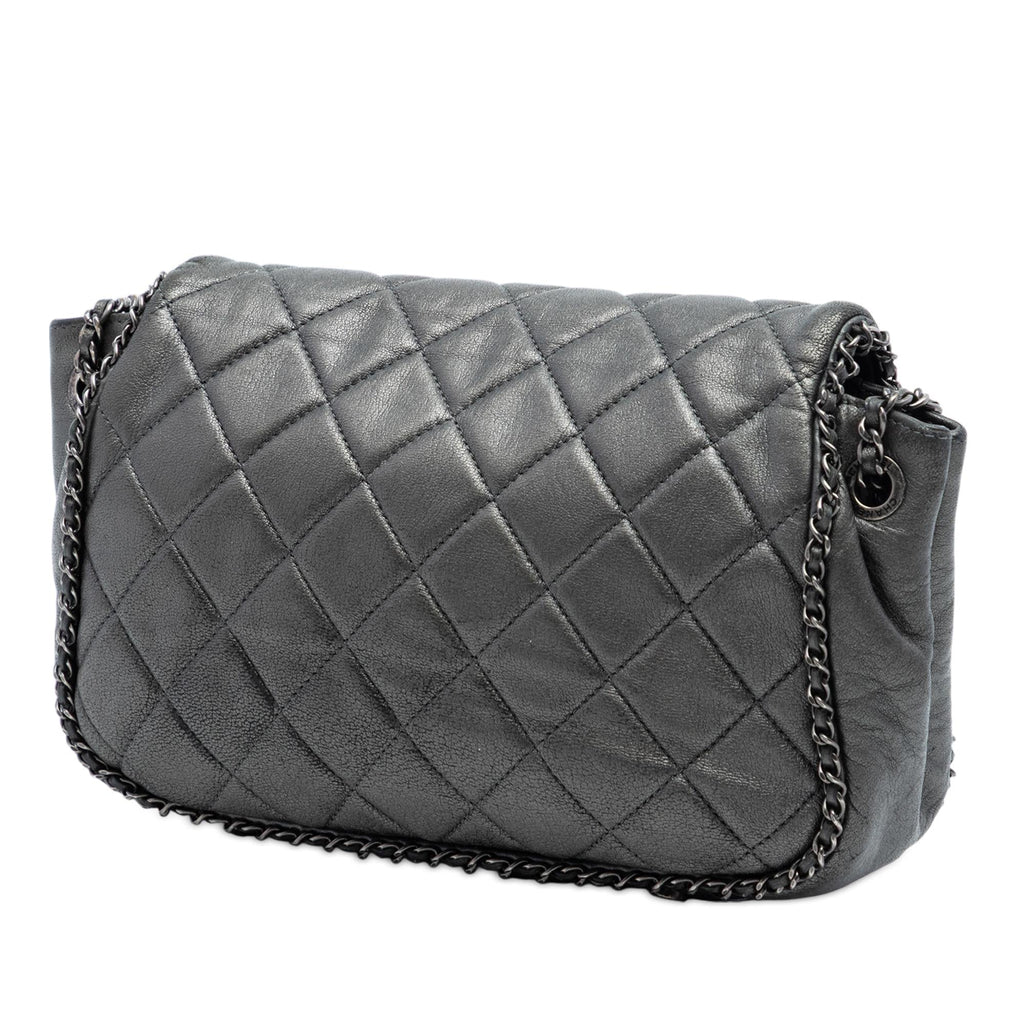 Chanel Small Quilted Calfskin CC Enchained Accordion Flap