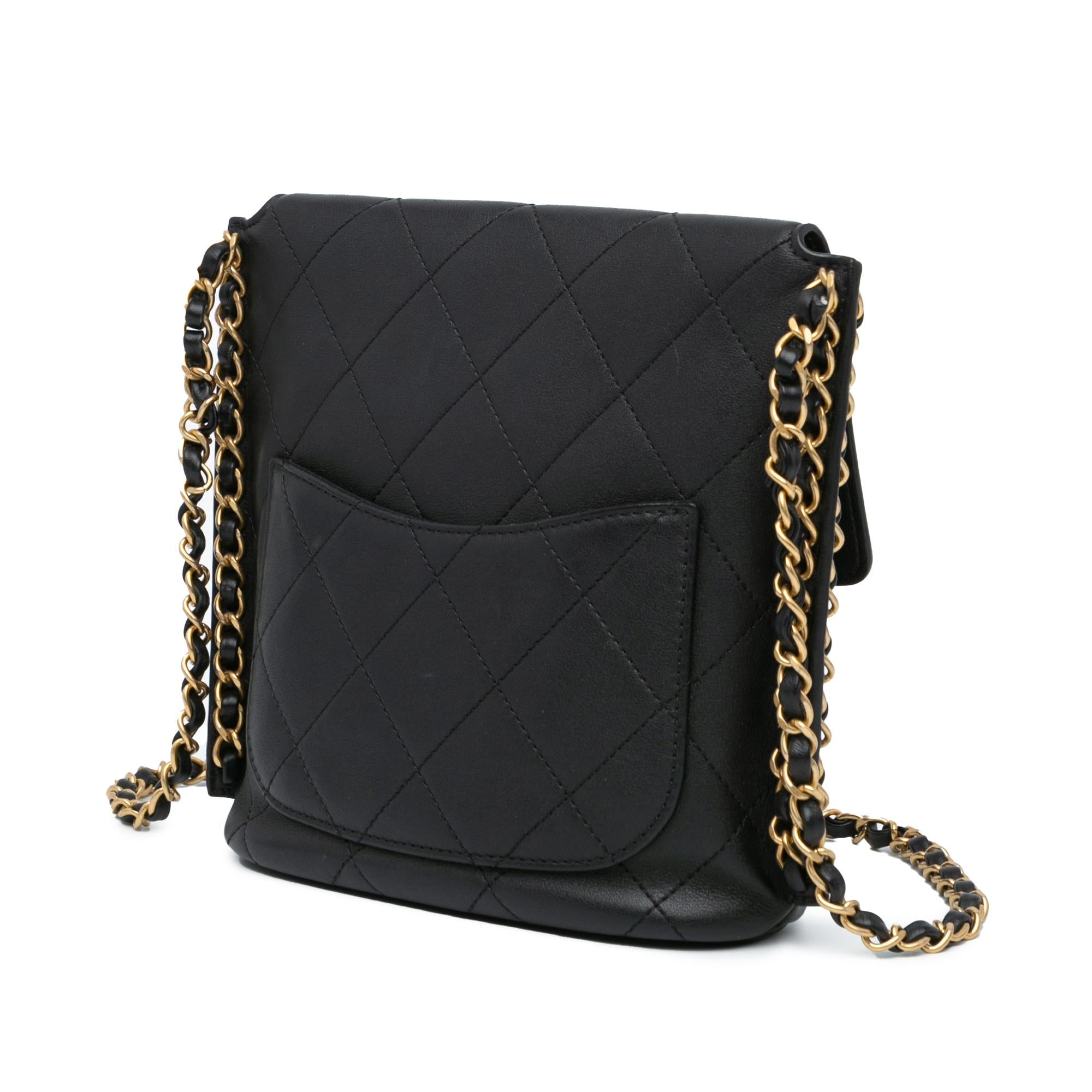 Chanel Small Quilted Calfskin Chain Hobo Flap