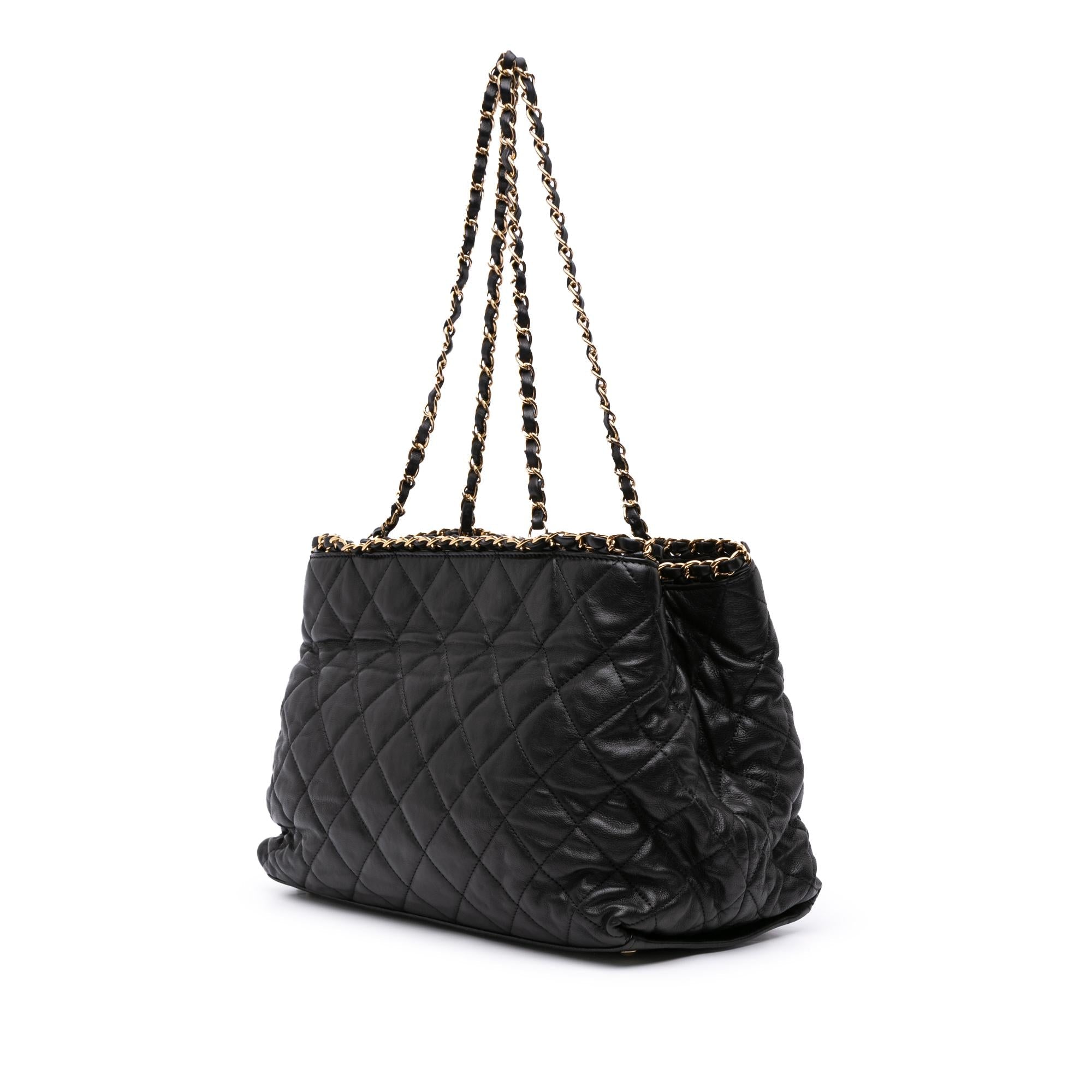 Chanel Small Quilted Calfskin Chain Me Tote