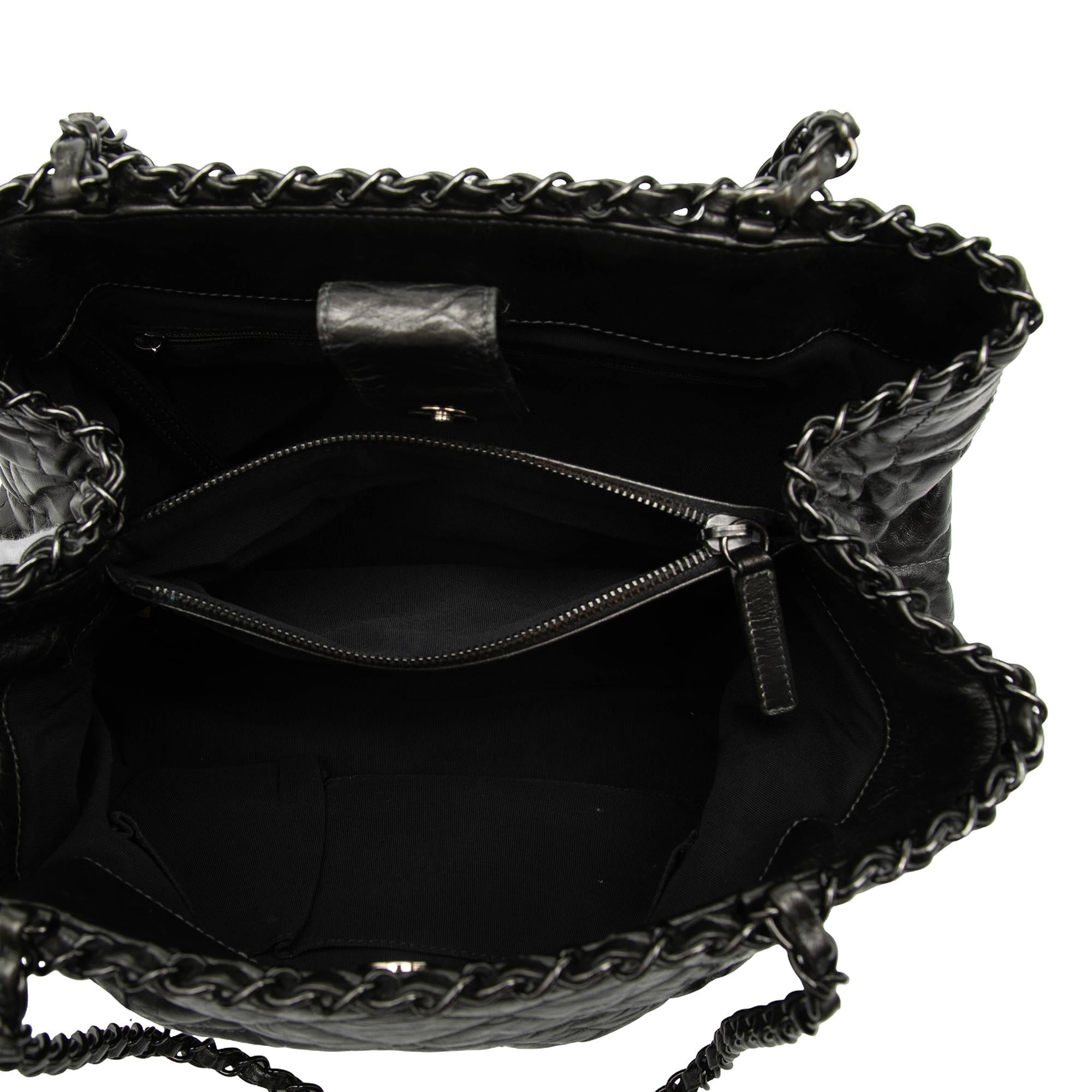 Chanel Small Quilted Calfskin Chain Me Tote