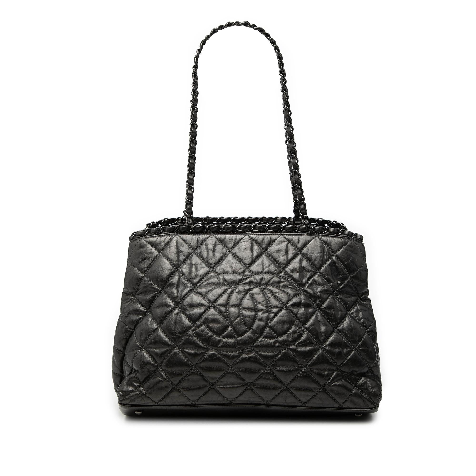 Chanel Small Quilted Calfskin Chain Me Tote