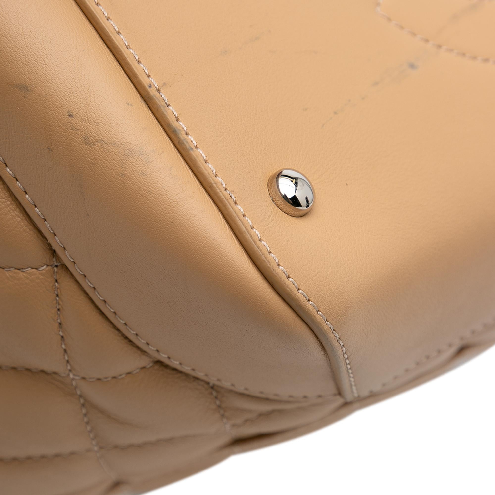 Chanel Small Quilted Calfskin Easy Shopping Tote