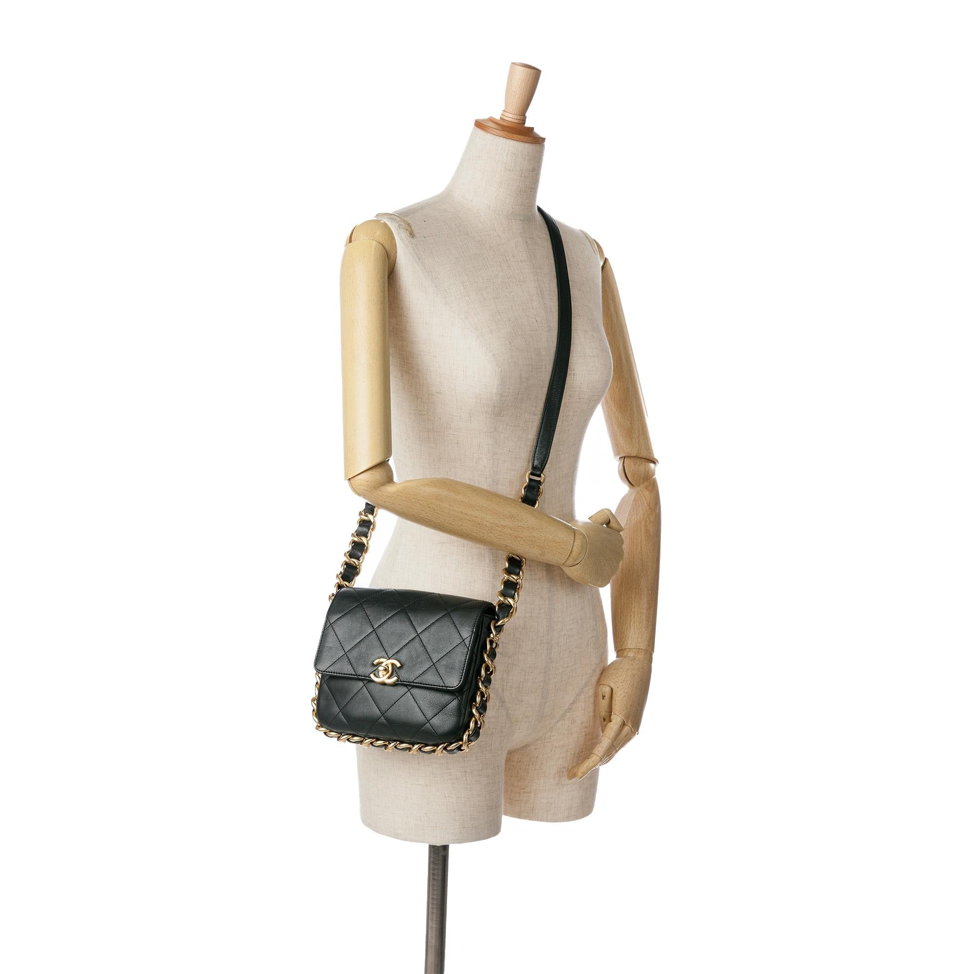 Chanel Small Quilted Calfskin Framing Chain Flap