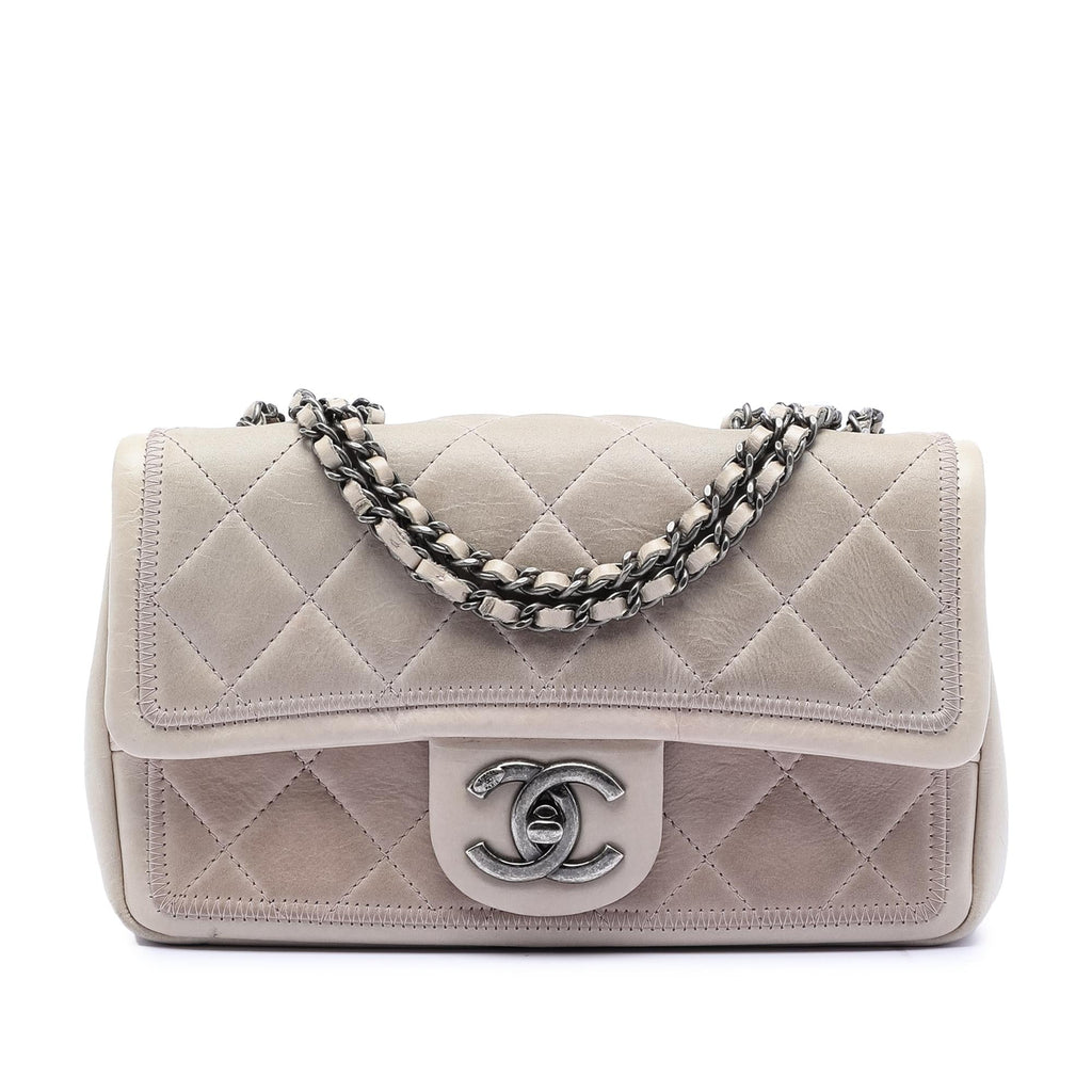 Chanel Small Quilted Calfskin Stitched Frame Flap
