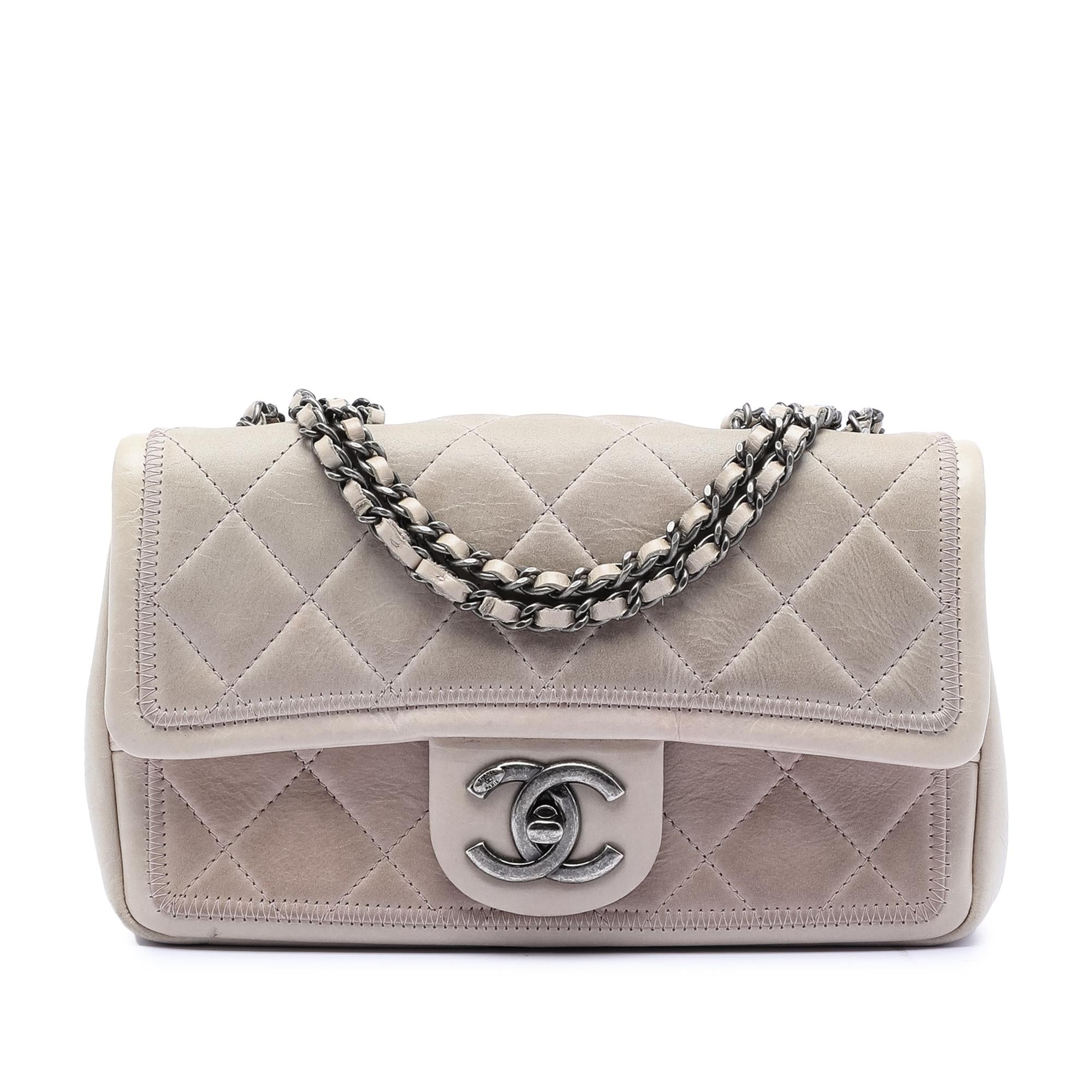 Chanel Small Quilted Calfskin Stitched Frame Flap