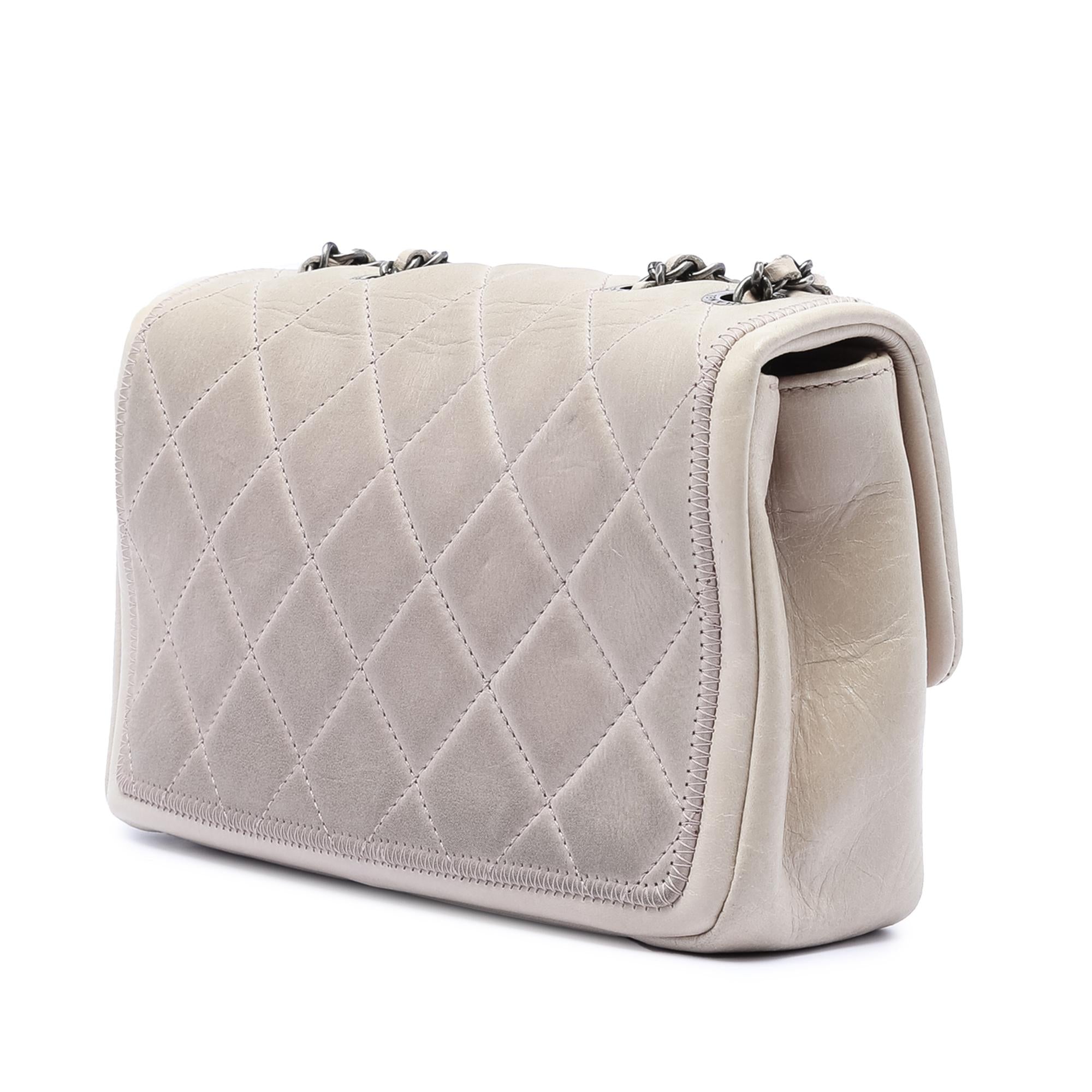 Chanel Small Quilted Calfskin Stitched Frame Flap