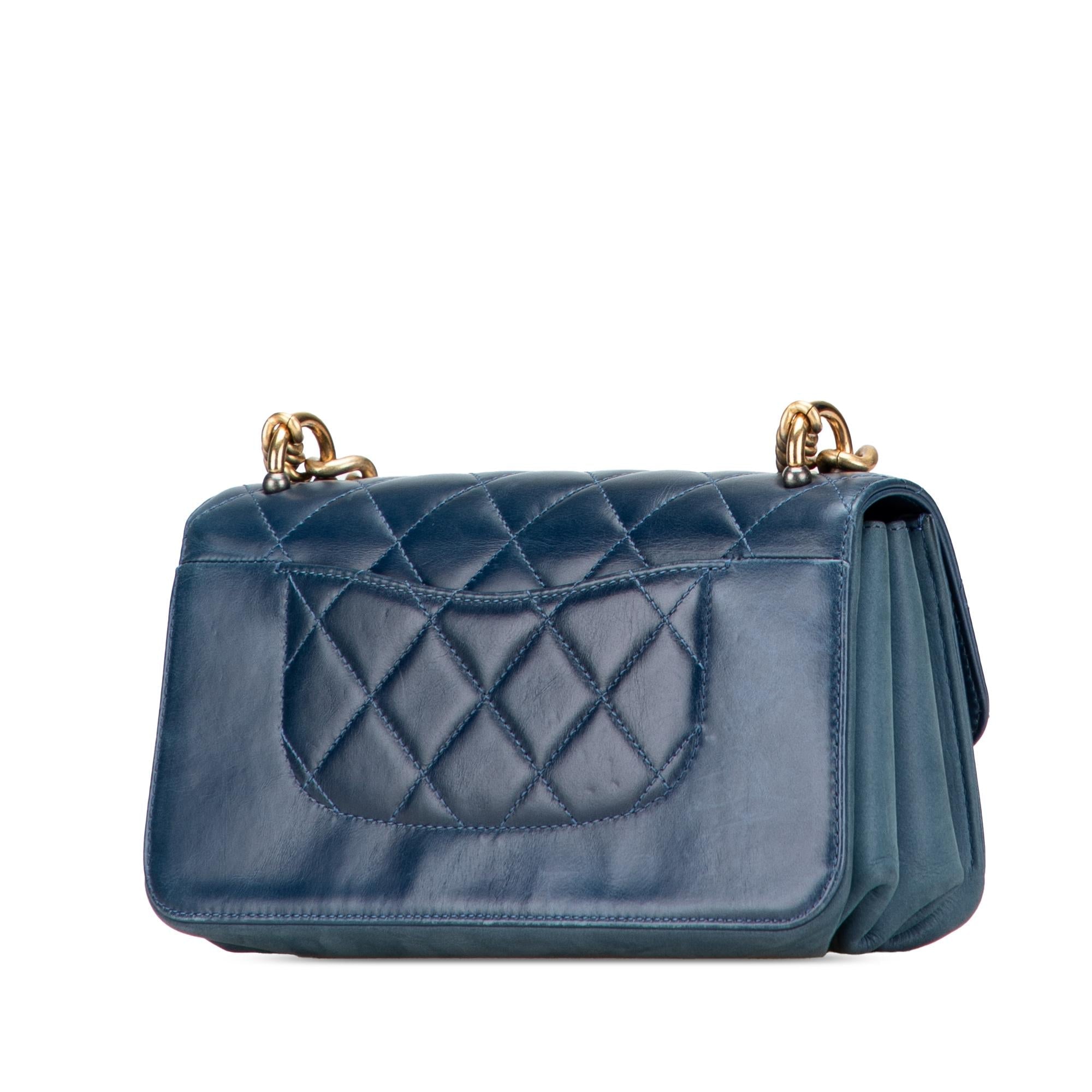 Chanel Small Quilted Calfskin Straight Lined Flap