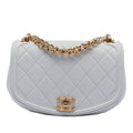 Chanel Small Quilted Calfskin Underline Saddle Flap