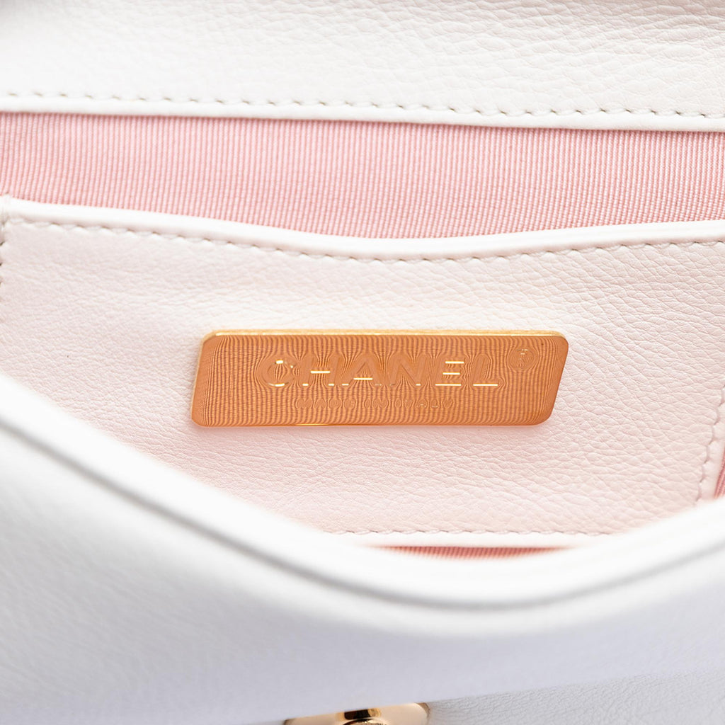 Chanel Small Quilted Calfskin Underline Saddle Flap