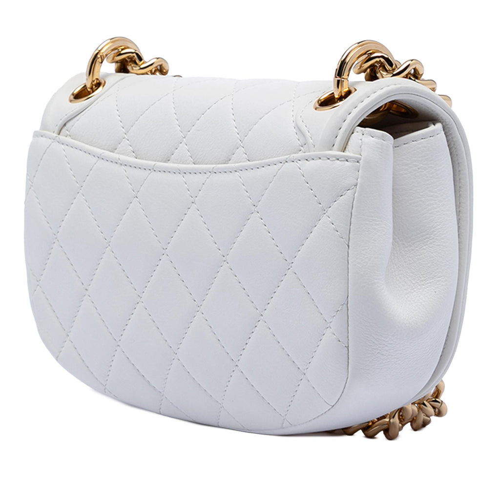 Chanel Small Quilted Calfskin Underline Saddle Flap
