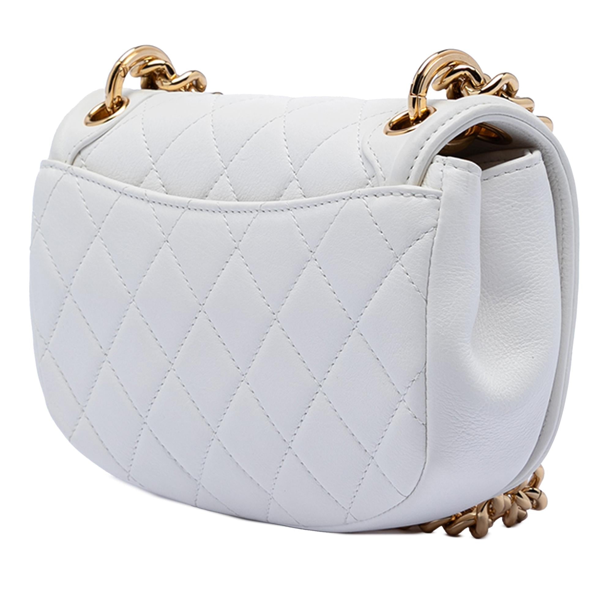 Chanel Small Quilted Calfskin Underline Saddle Flap