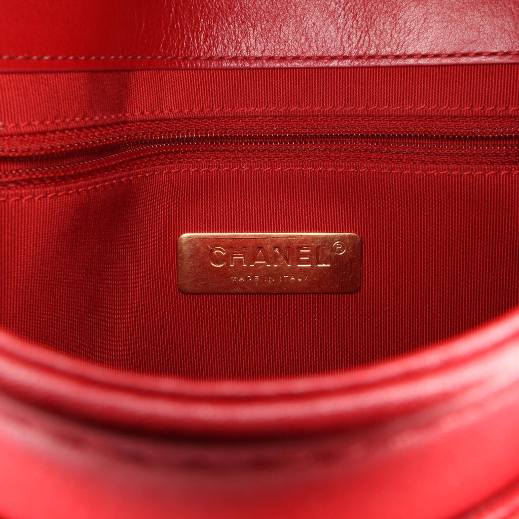 Chanel Small Quilted Calfskin and Caviar Chain Handle Flap