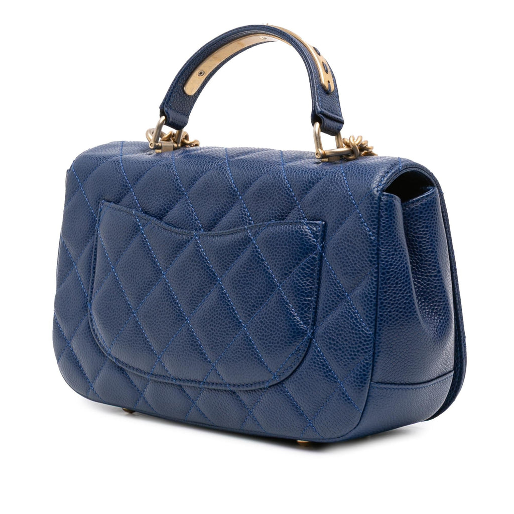 Chanel Small Quilted Caviar Carry Around Flap