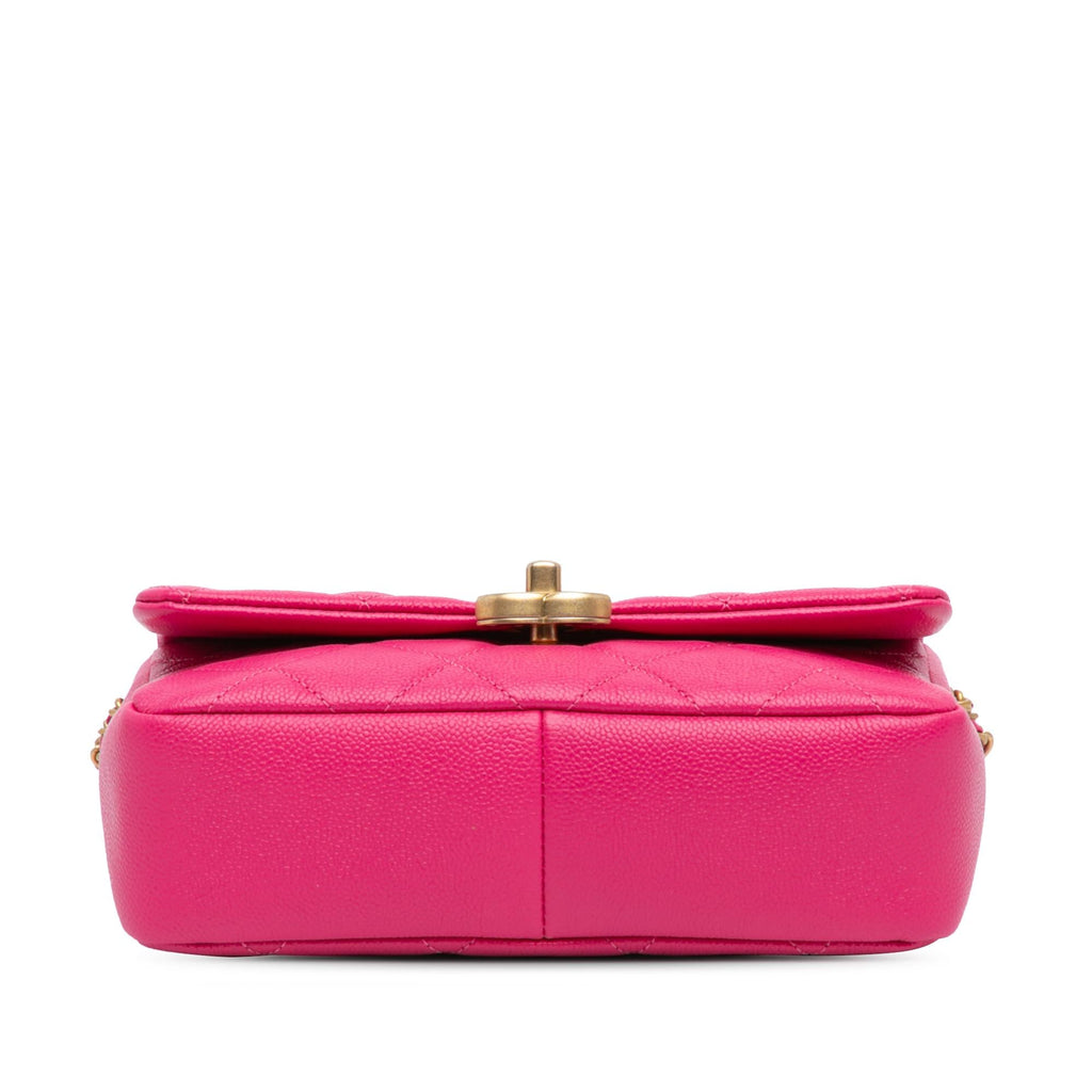 Chanel Small Quilted Caviar Chain Melody Flap