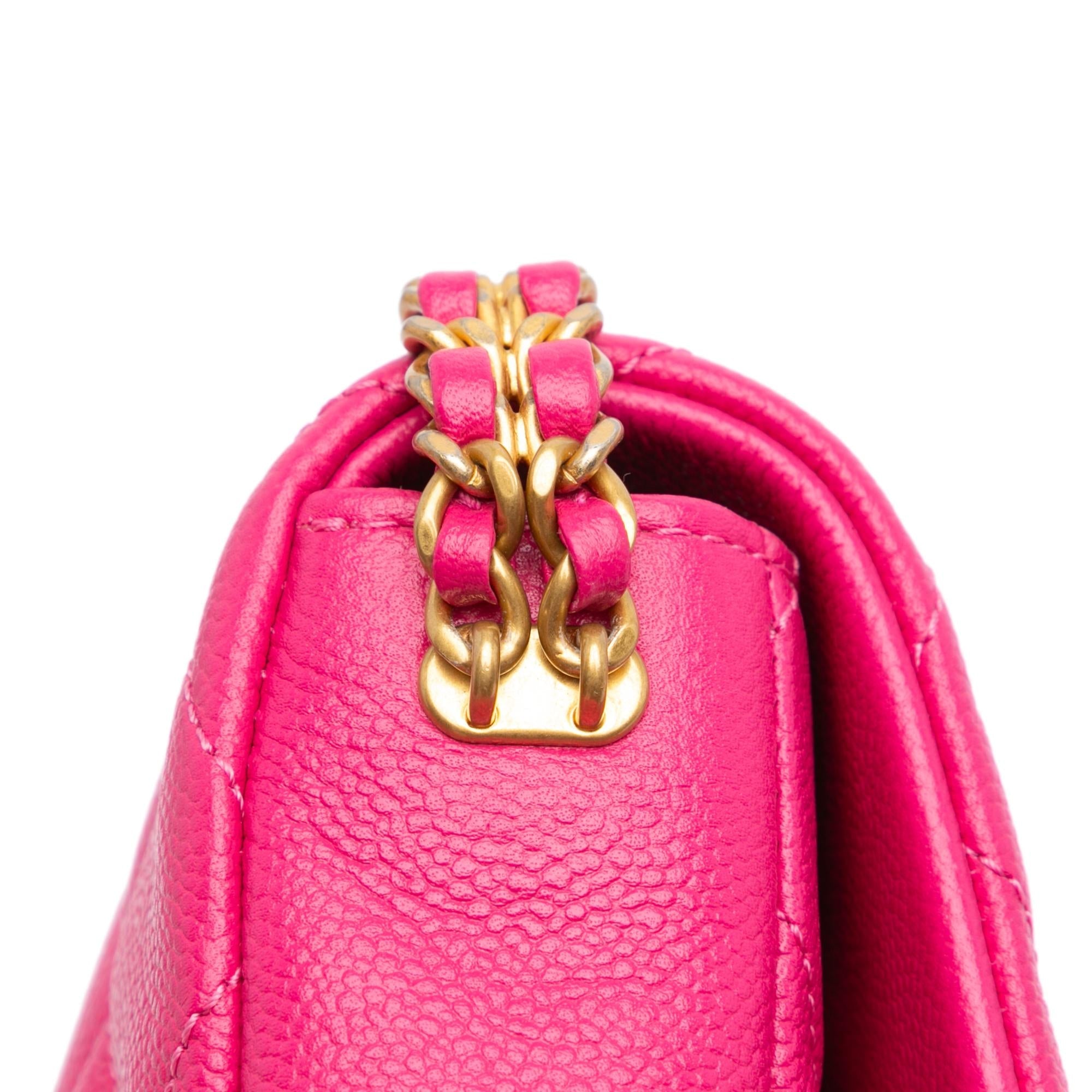 Chanel Small Quilted Caviar Chain Melody Flap