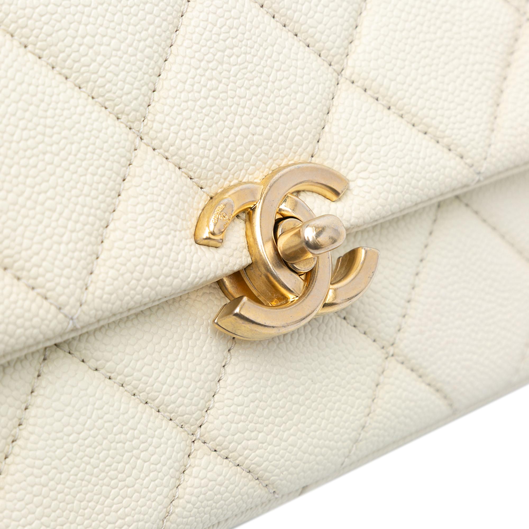 Chanel Small Quilted Caviar Chain Melody Flap