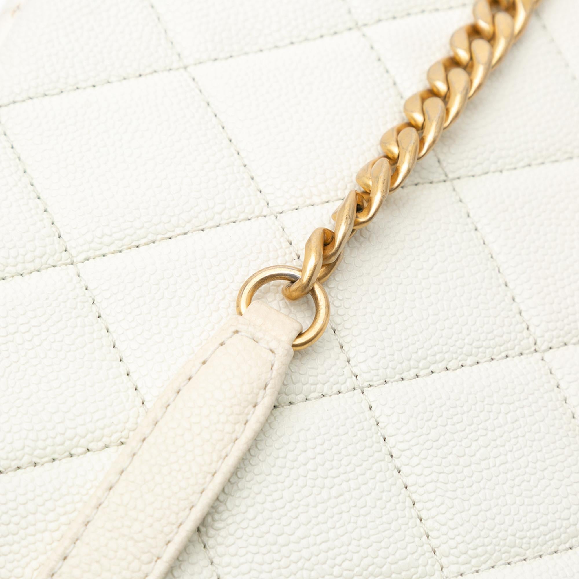Chanel Small Quilted Caviar Chain Melody Flap