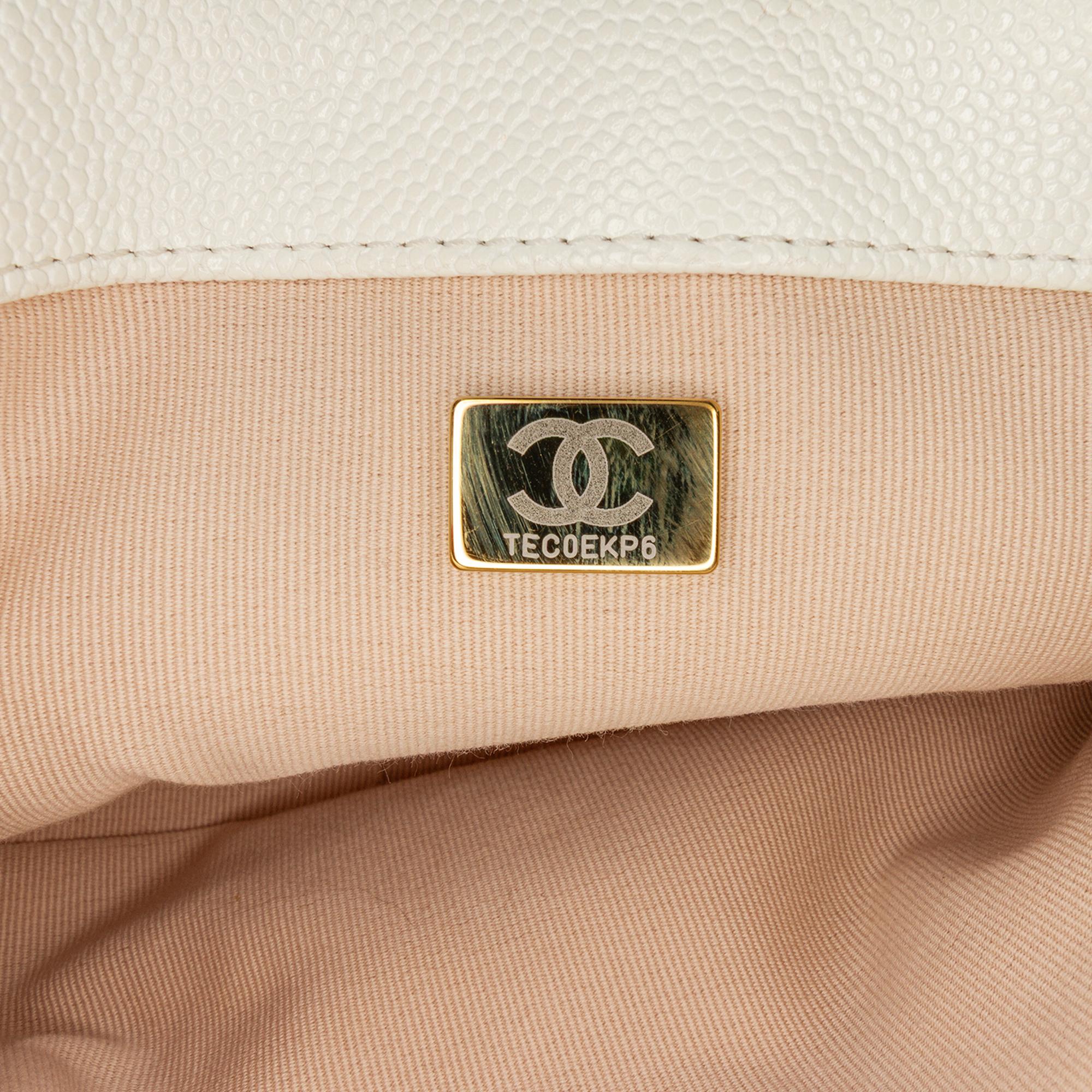 Chanel Small Quilted Caviar Chain Melody Flap