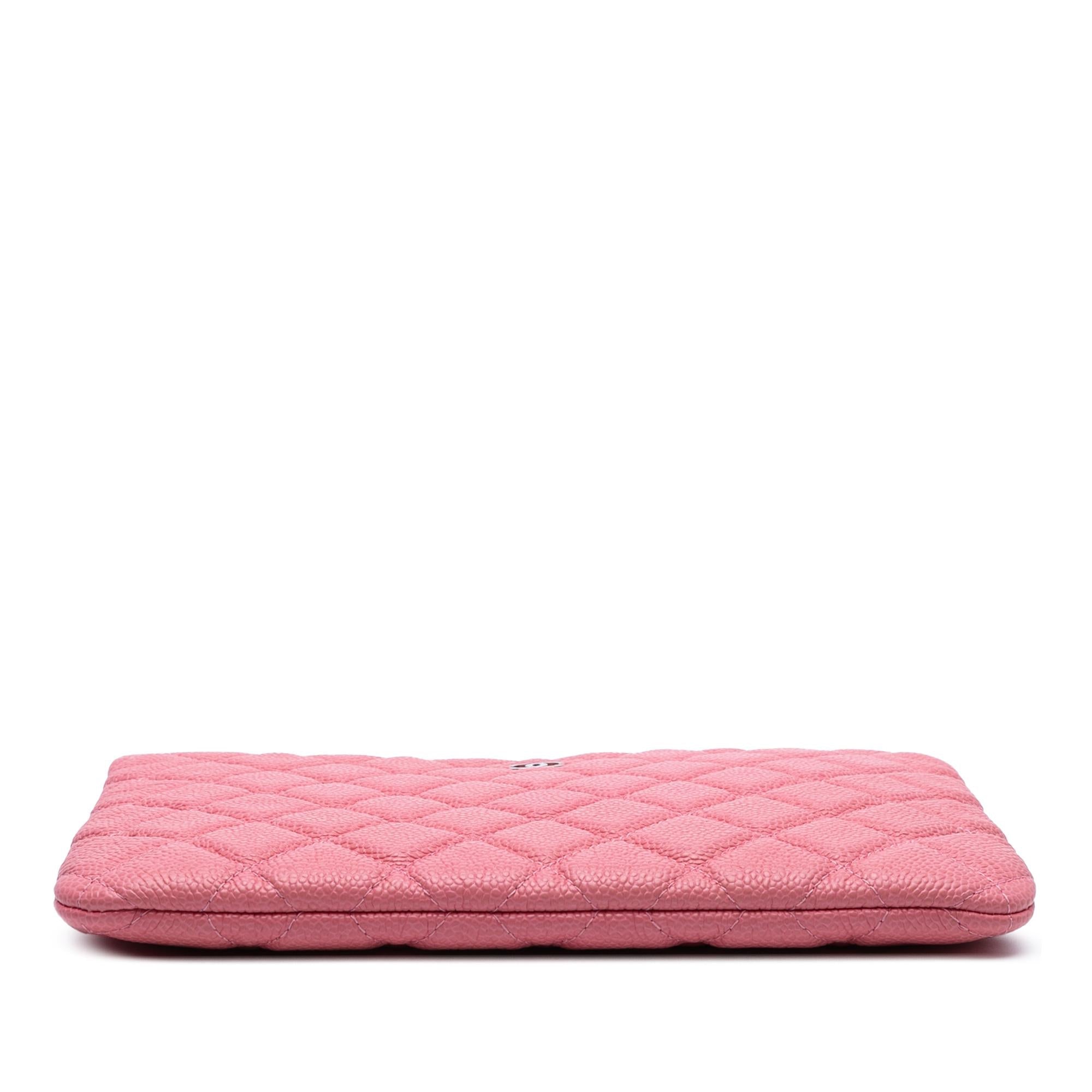 Chanel Small Quilted Caviar O Case Clutch