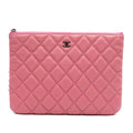 Chanel Small Quilted Caviar O Case Clutch
