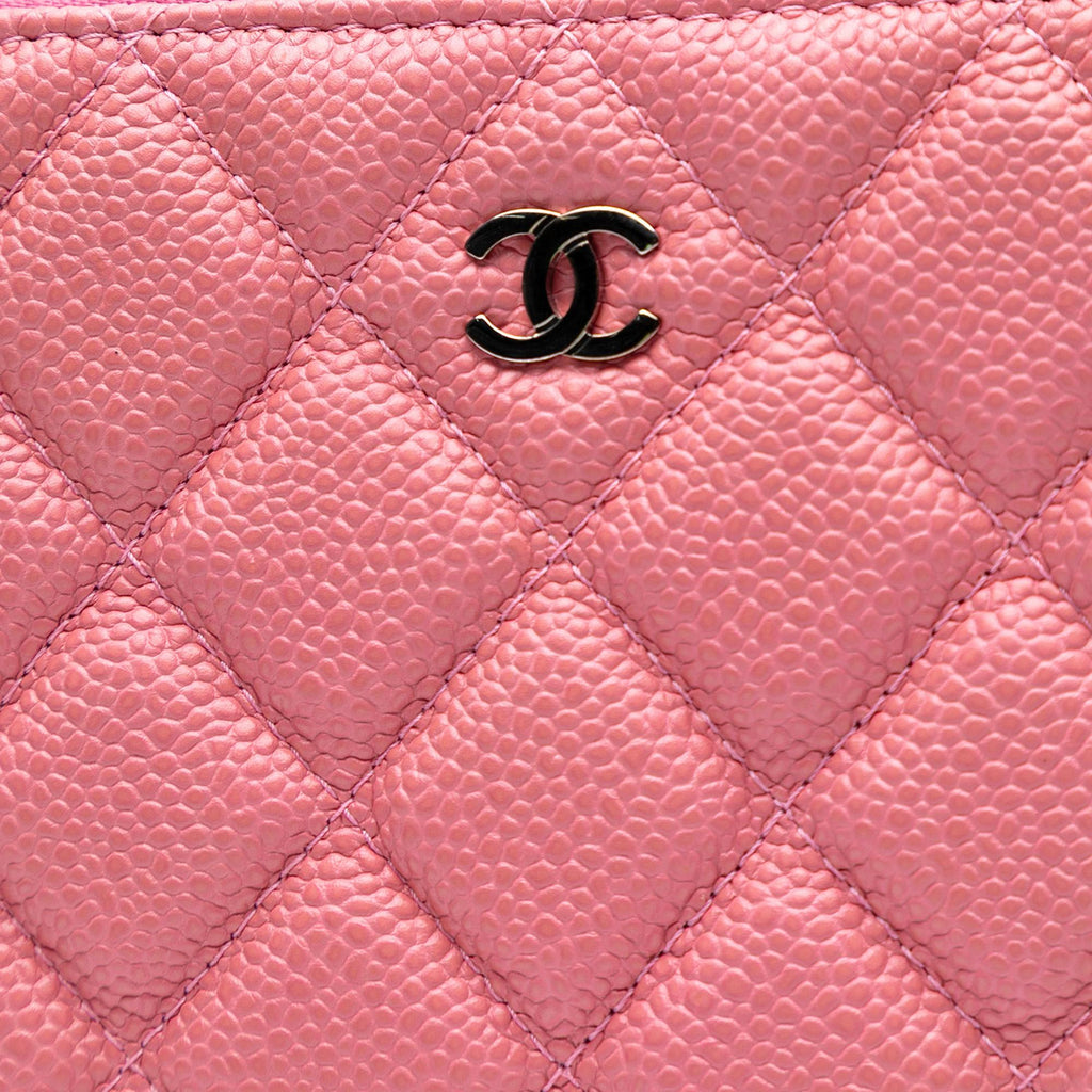 Chanel Small Quilted Caviar O Case Clutch
