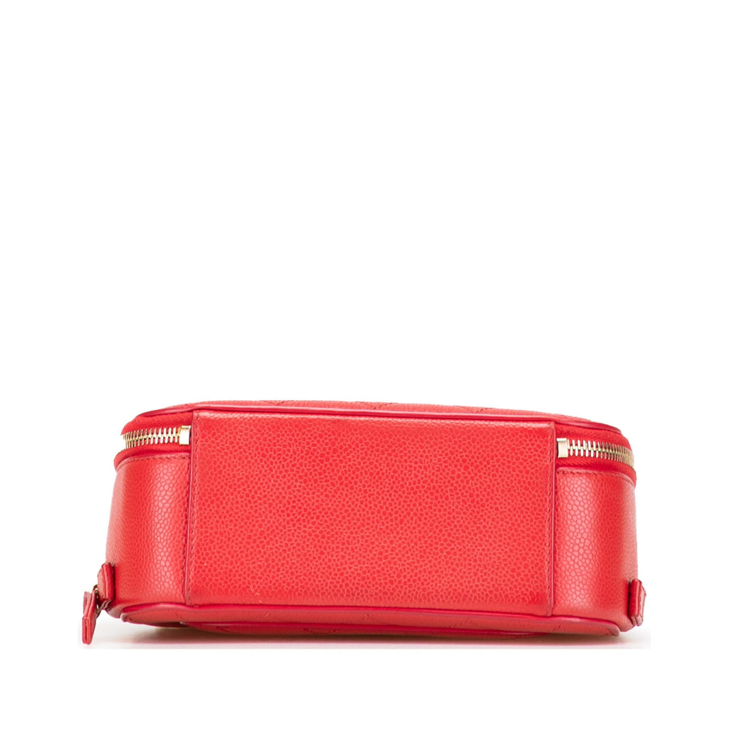 Chanel Small Quilted Caviar Top Handle Camera Bag