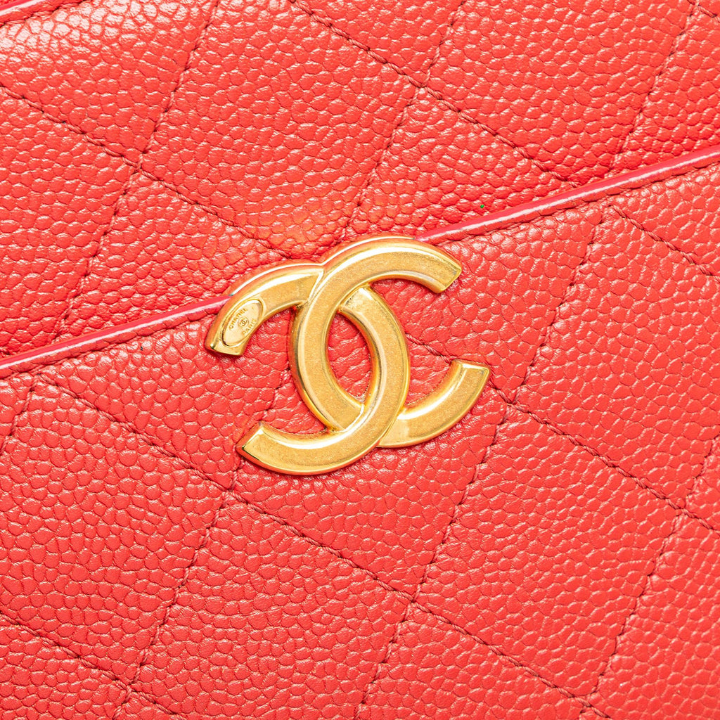 Chanel Small Quilted Caviar Top Handle Camera Bag