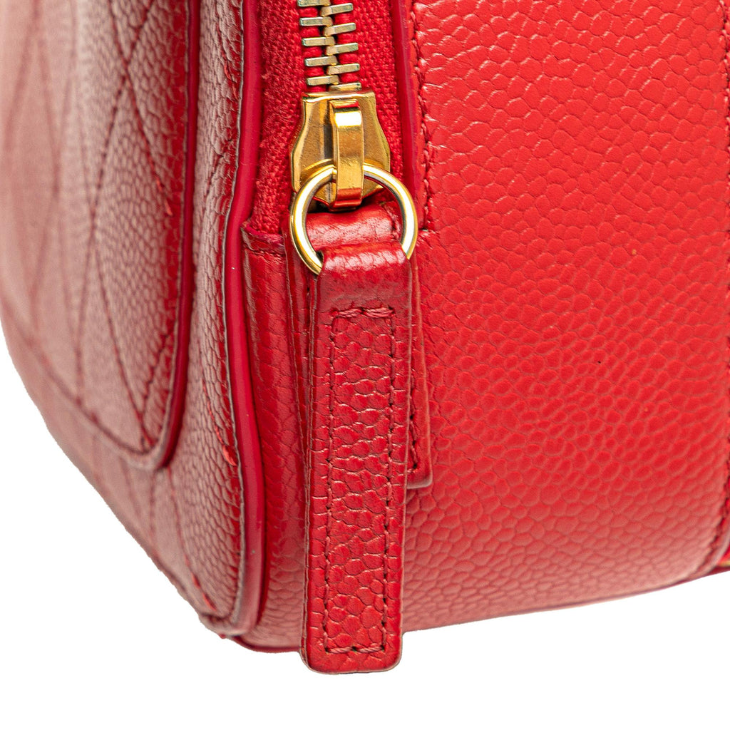 Chanel Small Quilted Caviar Top Handle Camera Bag
