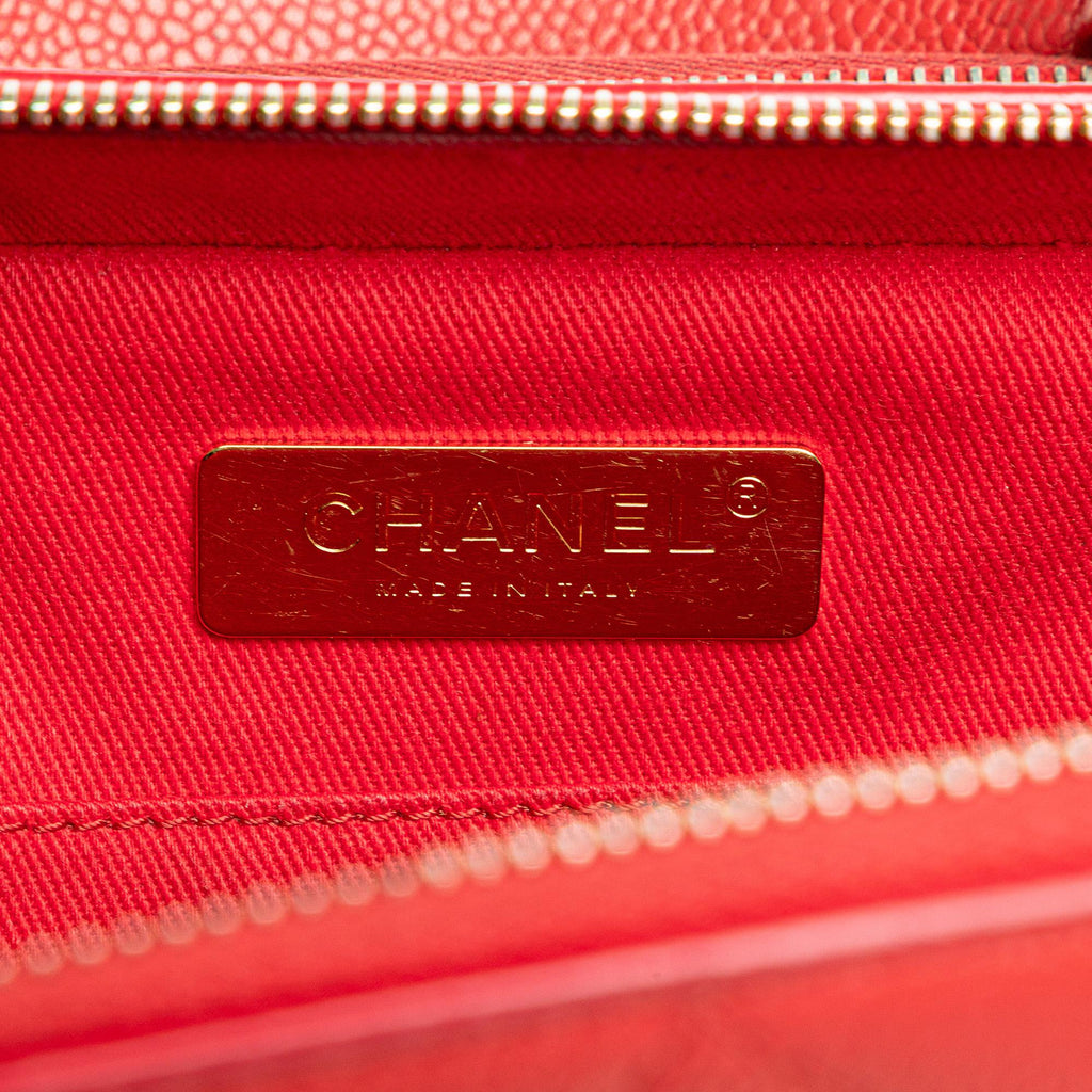 Chanel Small Quilted Caviar Top Handle Camera Bag
