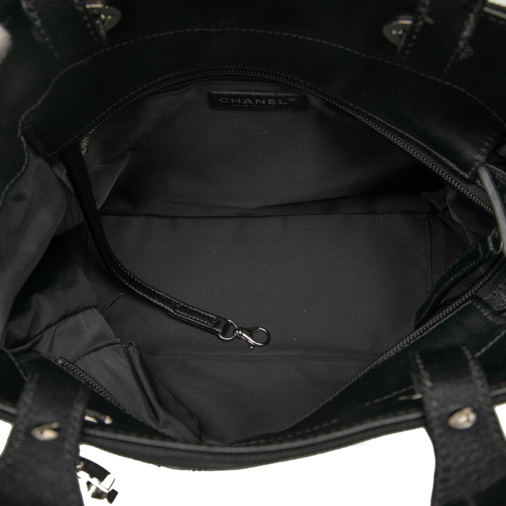 Chanel Small Quilted Coated Canvas Paris Biarritz Tote