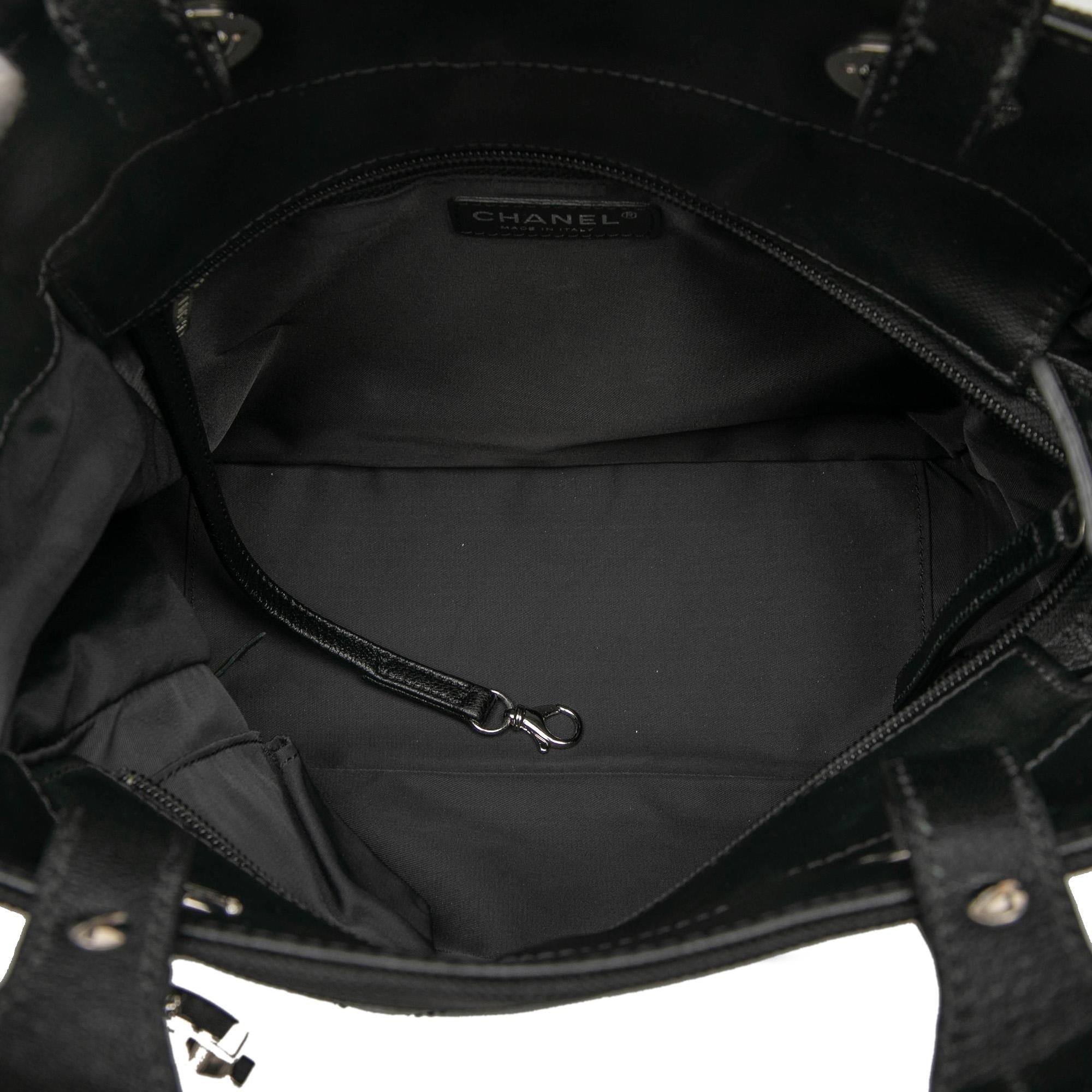 Chanel Small Quilted Coated Canvas Paris Biarritz Tote