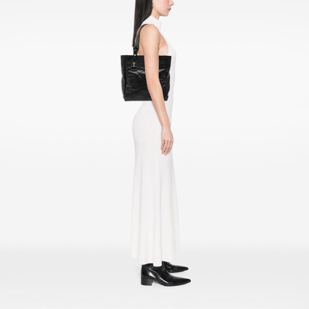 Chanel Small Quilted Coated Canvas Paris Biarritz Tote