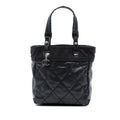 Chanel Small Quilted Coated Canvas Paris Biarritz Tote