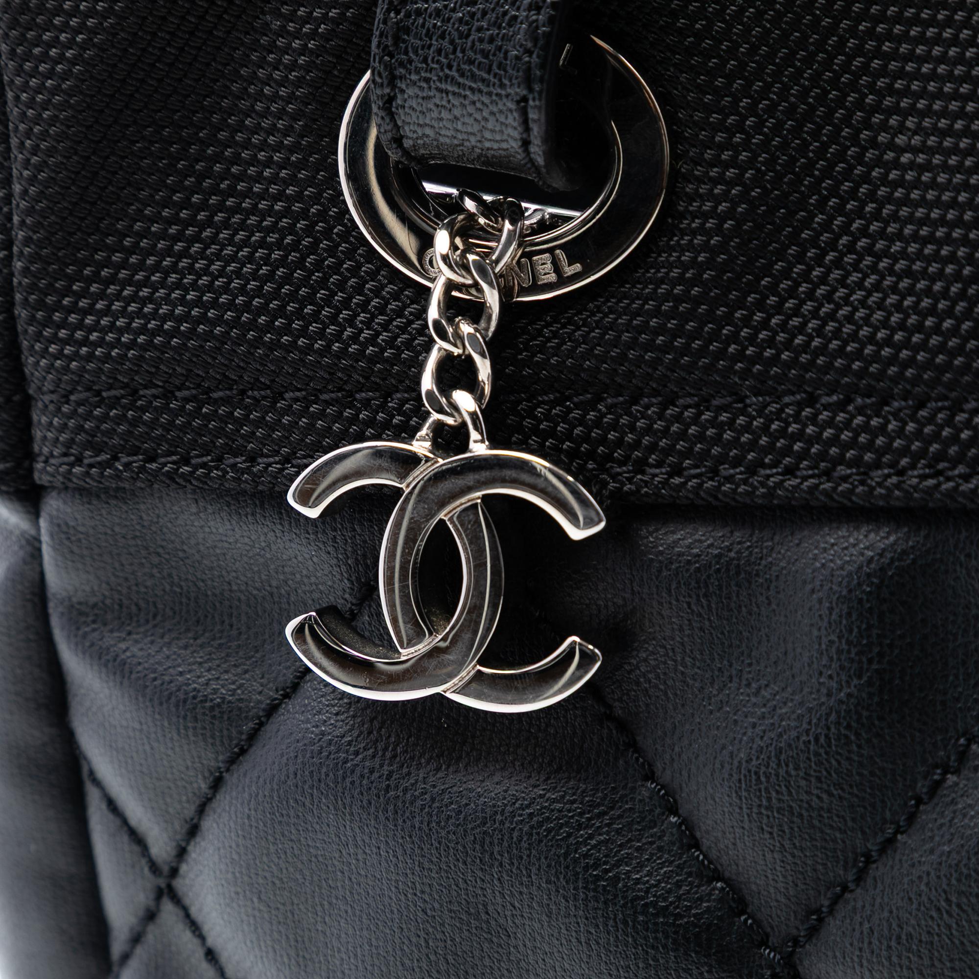 Chanel Small Quilted Coated Canvas Paris Biarritz Tote
