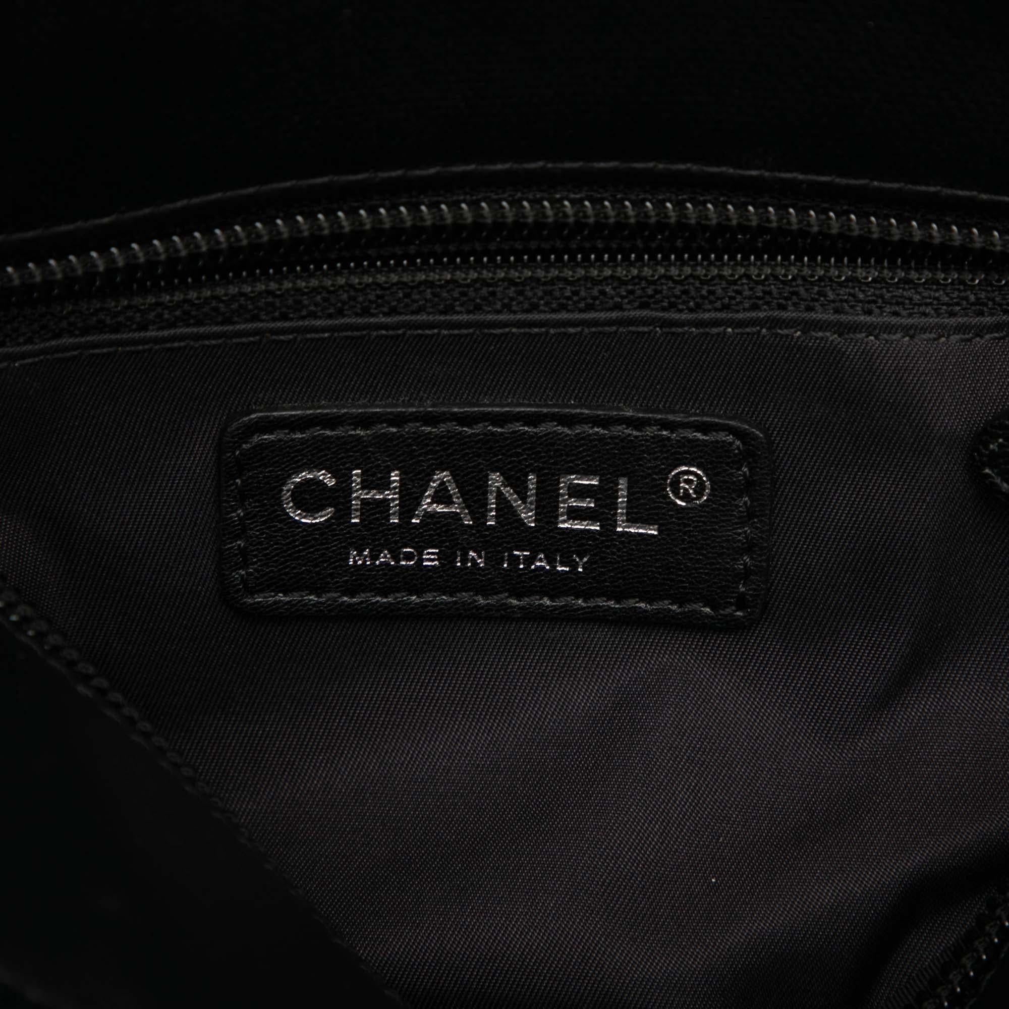 Chanel Small Quilted Coated Canvas Paris Biarritz Tote