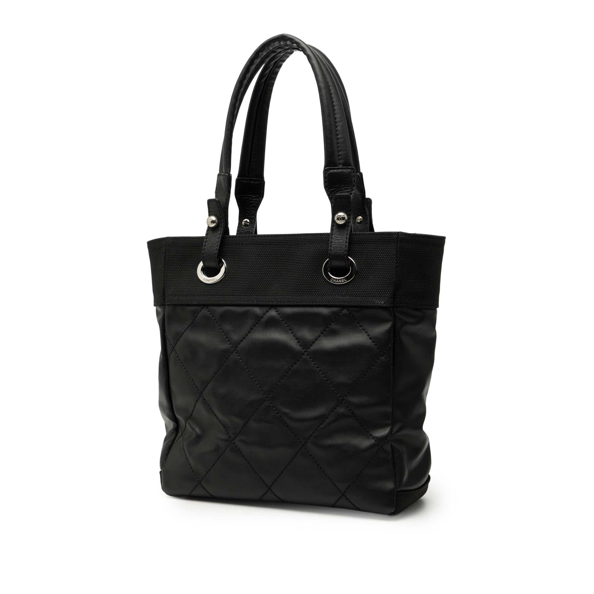 Chanel Small Quilted Coated Canvas Paris Biarritz Tote