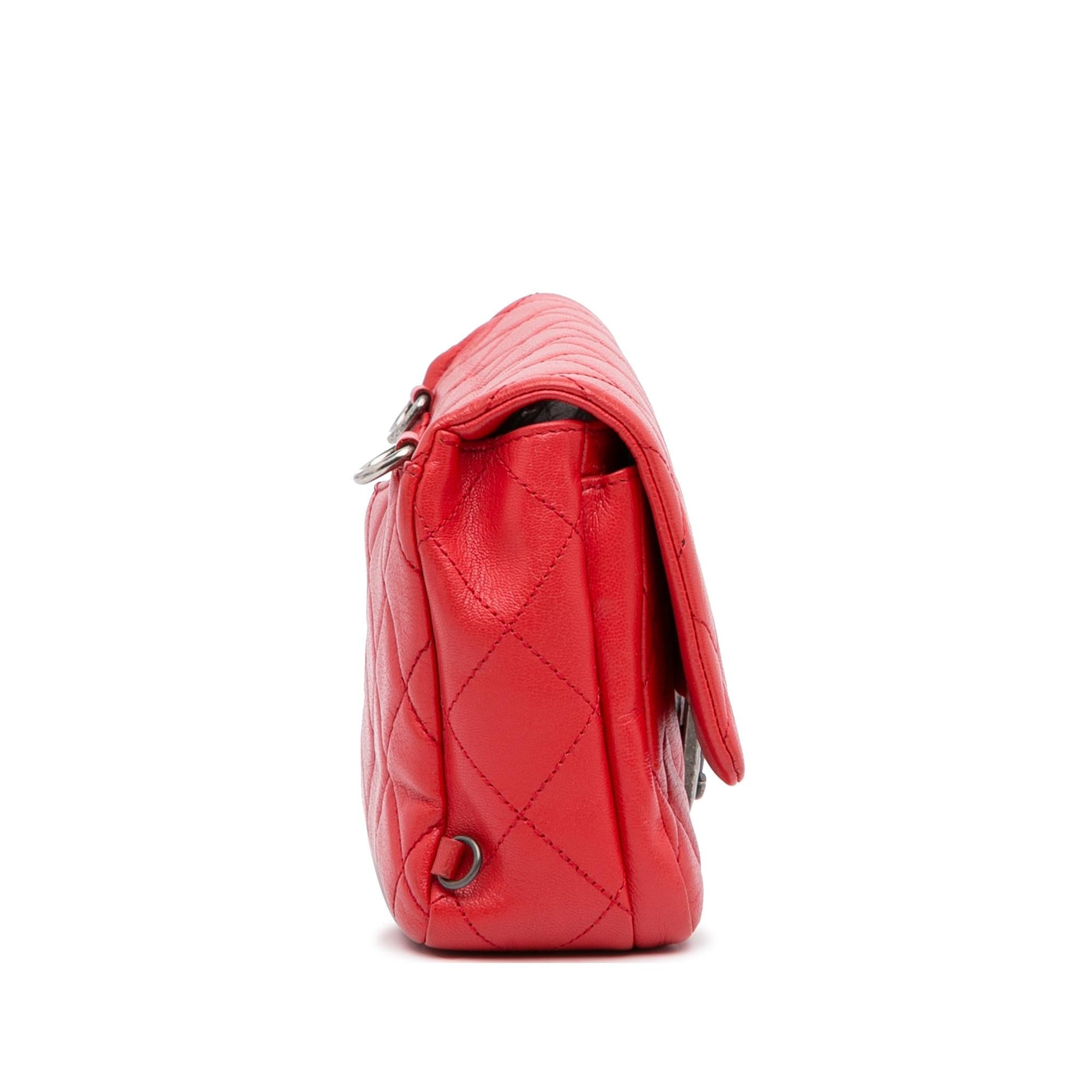 Chanel Small Quilted Goatskin Double Carry Waist Chain Flap