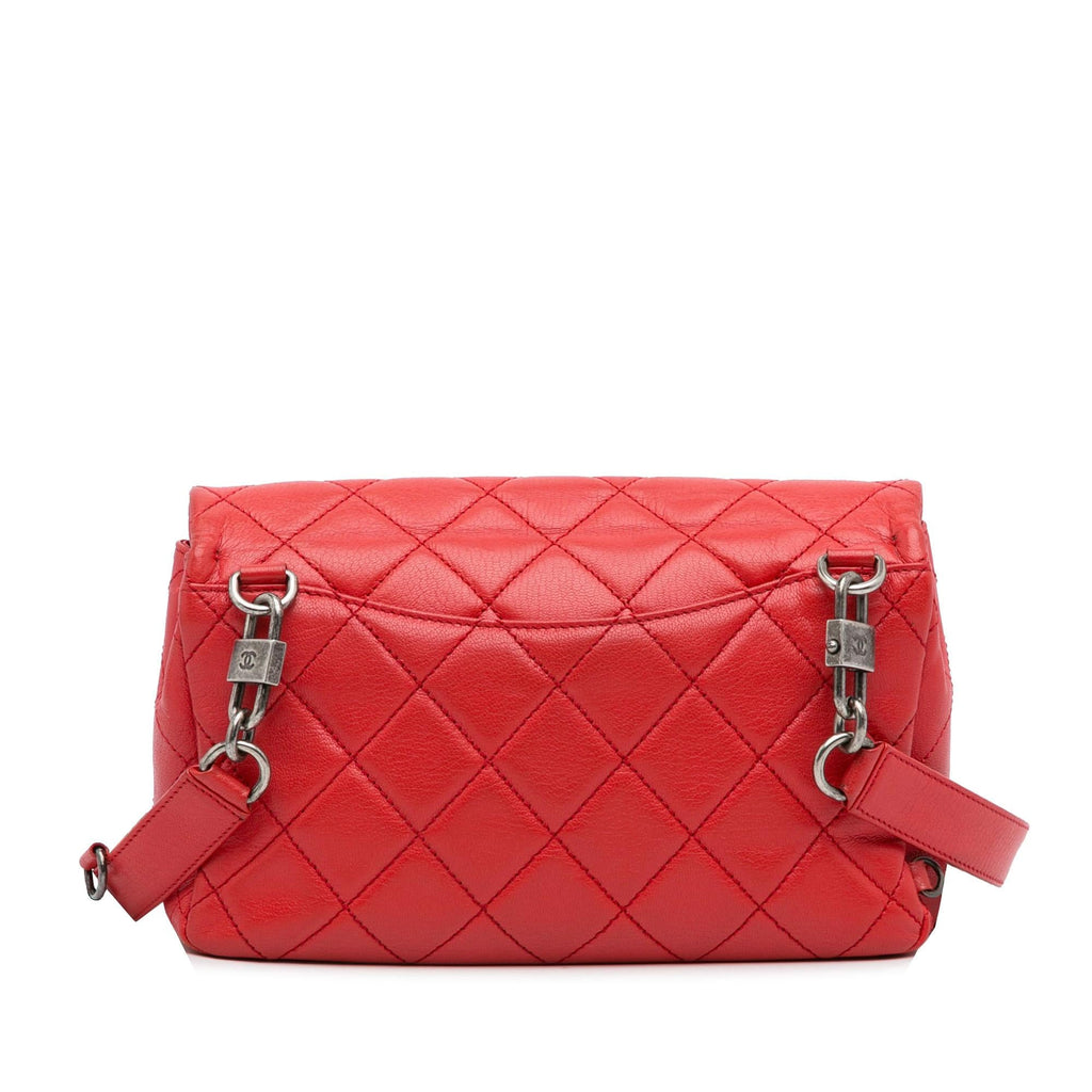 Chanel Small Quilted Goatskin Double Carry Waist Chain Flap