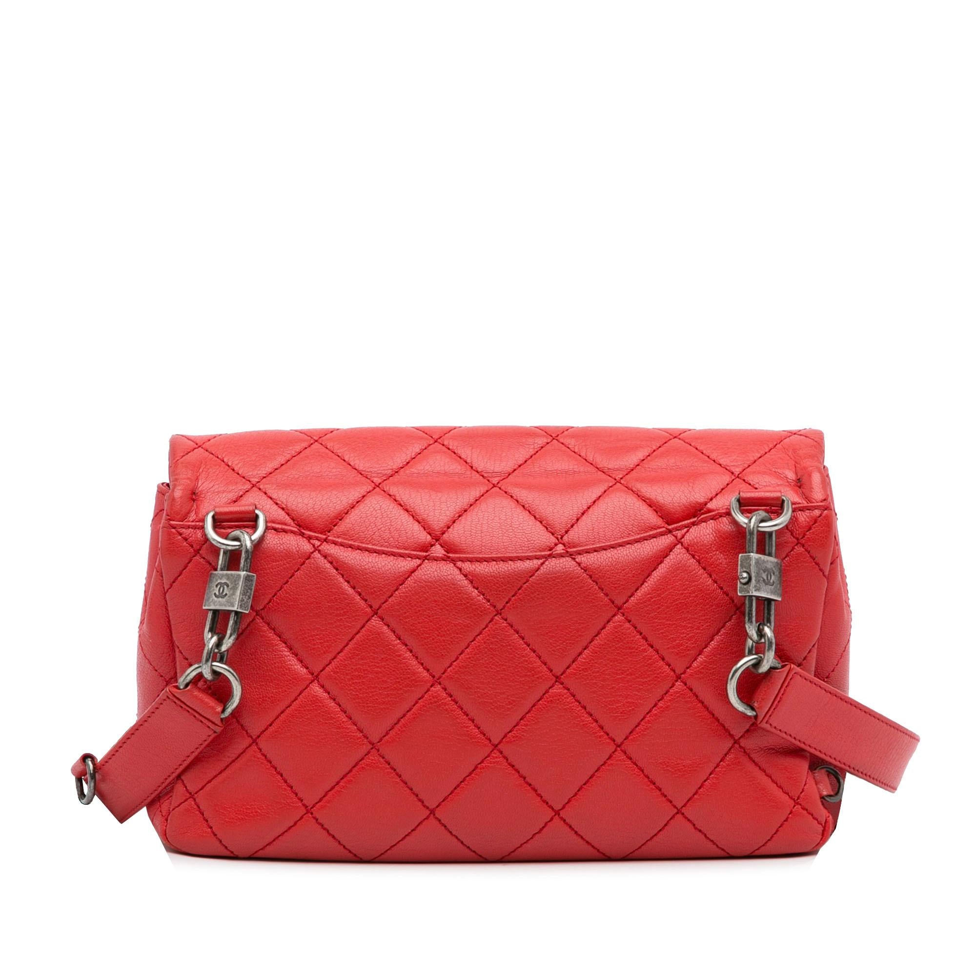 Chanel Small Quilted Goatskin Double Carry Waist Chain Flap