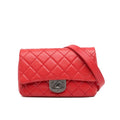 Chanel Small Quilted Goatskin Double Carry Waist Chain Flap