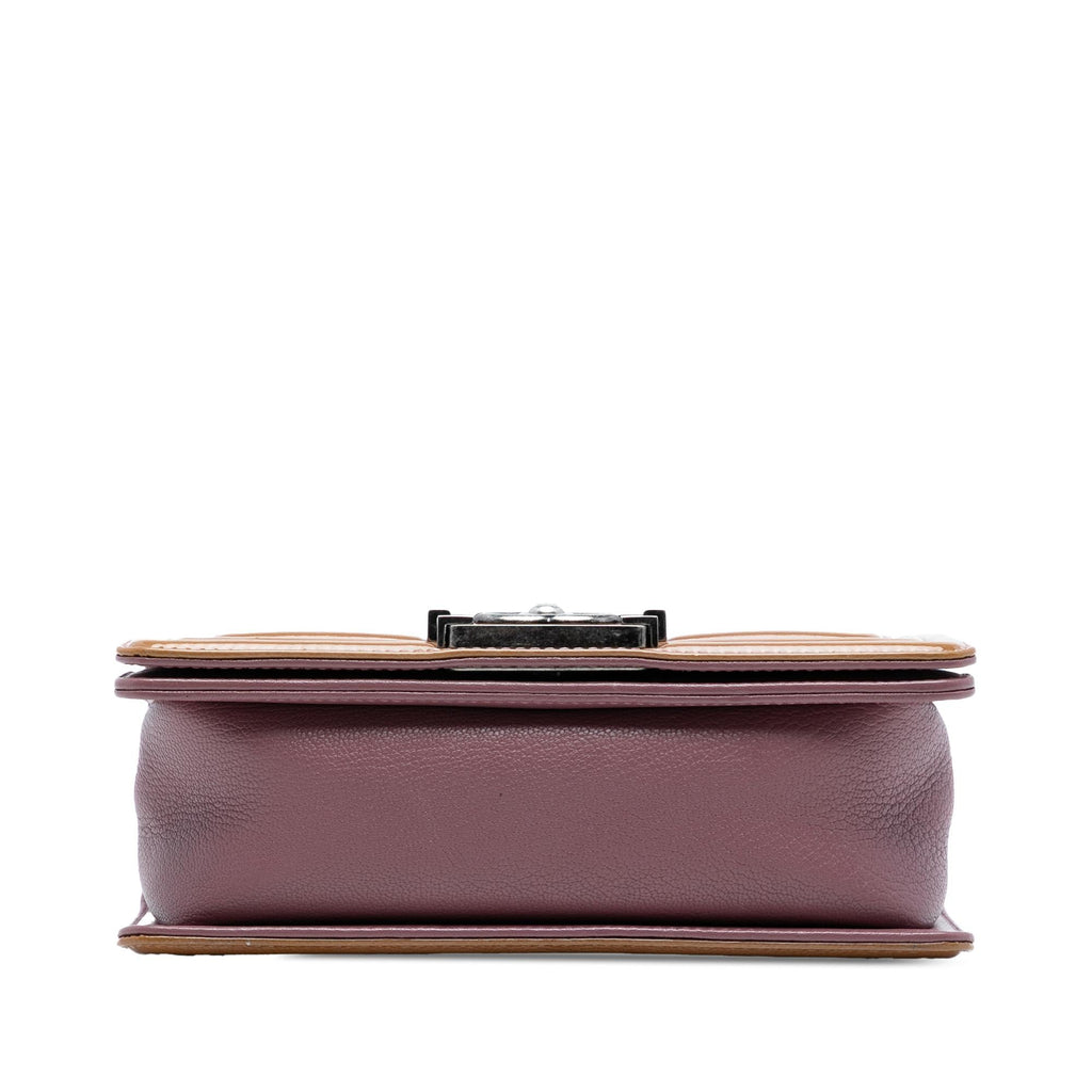 Chanel Small Quilted Goatskin and Patent Duo Boy Flap