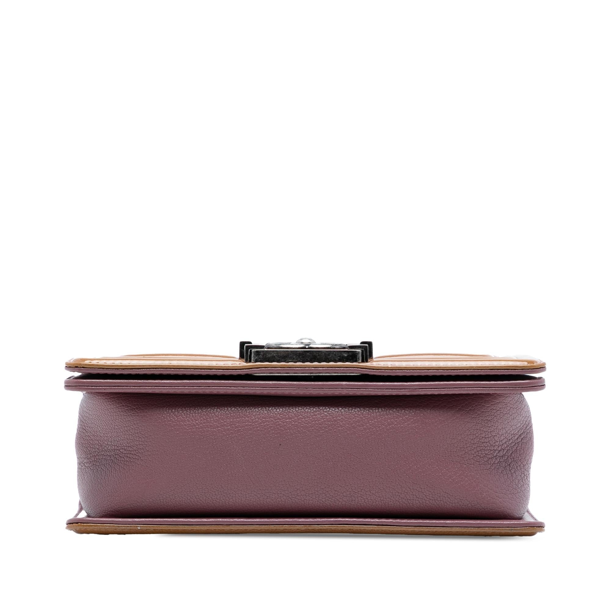 Chanel Small Quilted Goatskin and Patent Duo Boy Flap