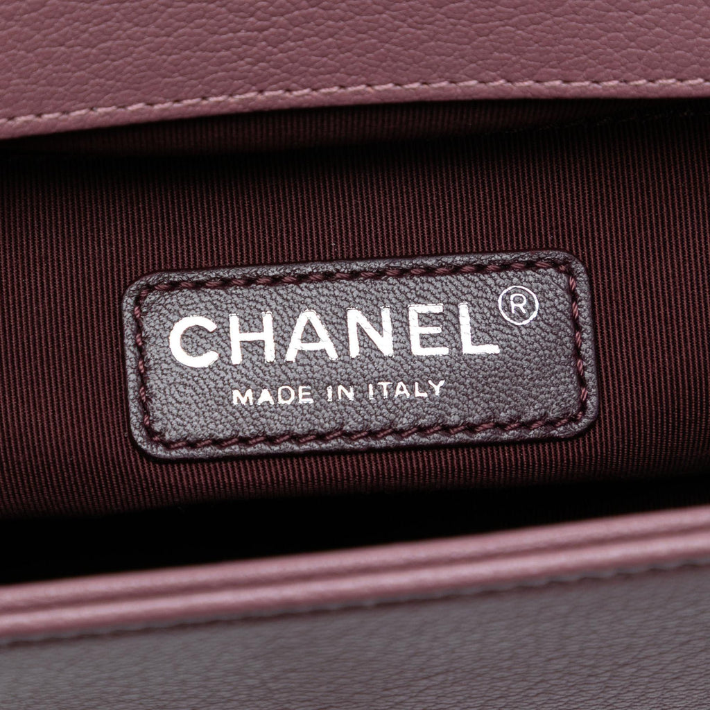Chanel Small Quilted Goatskin and Patent Duo Boy Flap