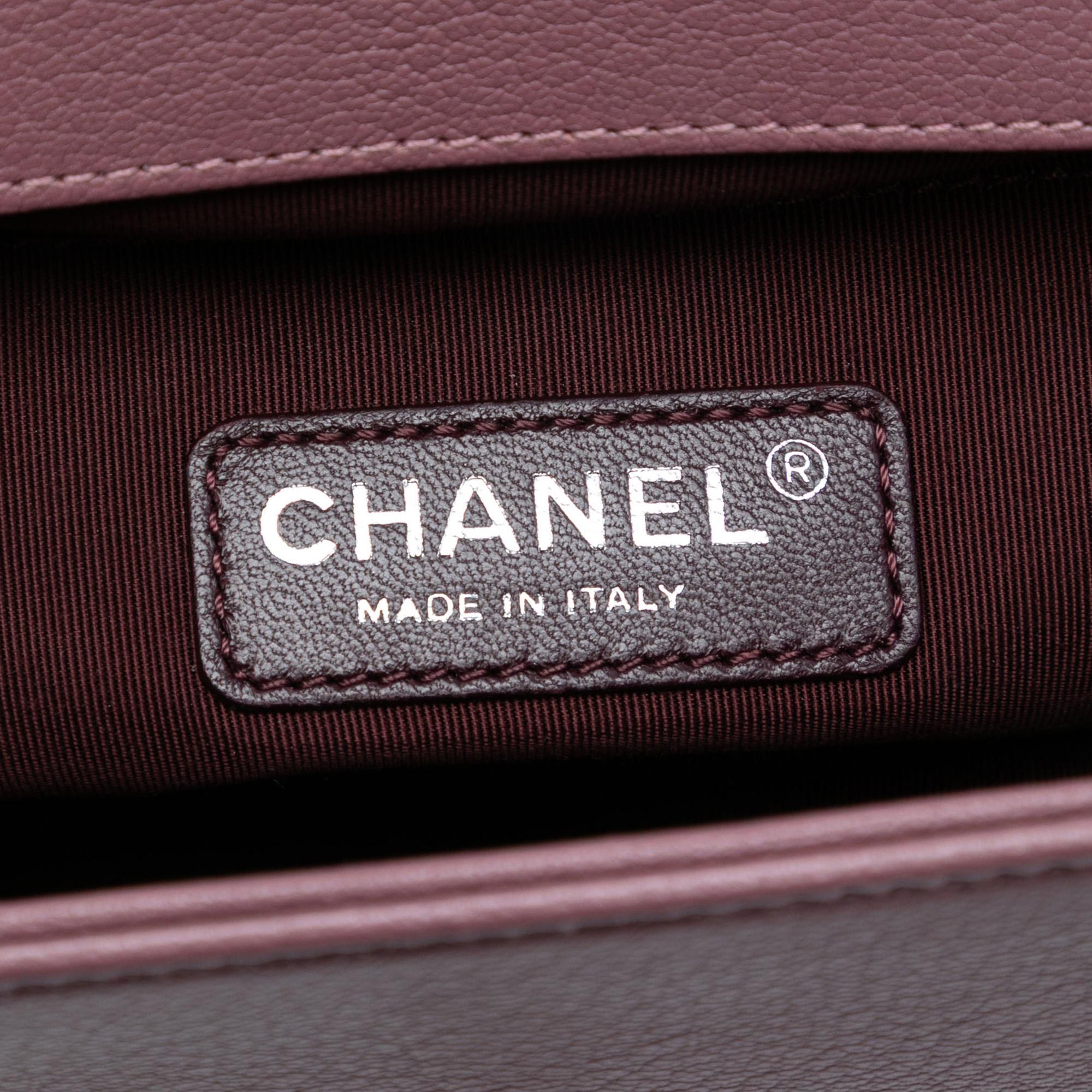 Chanel Small Quilted Goatskin and Patent Duo Boy Flap