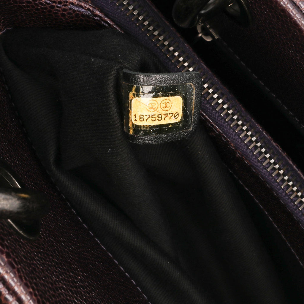 Chanel Small Quilted Iridescent Caviar Chic Shopping Tote