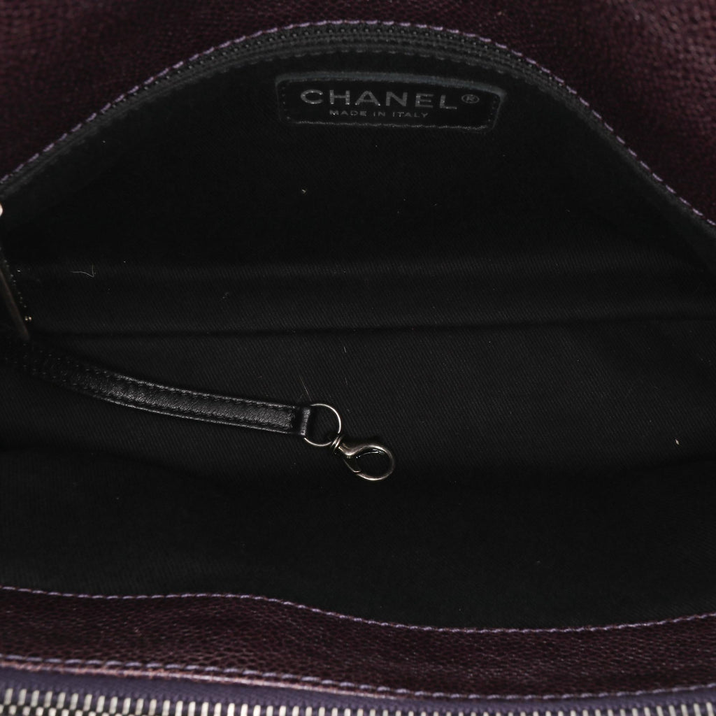 Chanel Small Quilted Iridescent Caviar Chic Shopping Tote
