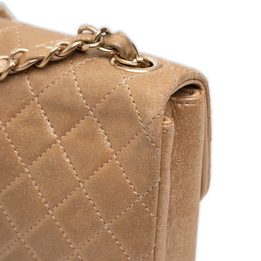 Chanel Small Quilted Iridescent Lambskin Pearl CC Crystal Flap