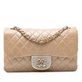 Chanel Small Quilted Iridescent Lambskin Pearl CC Crystal Flap