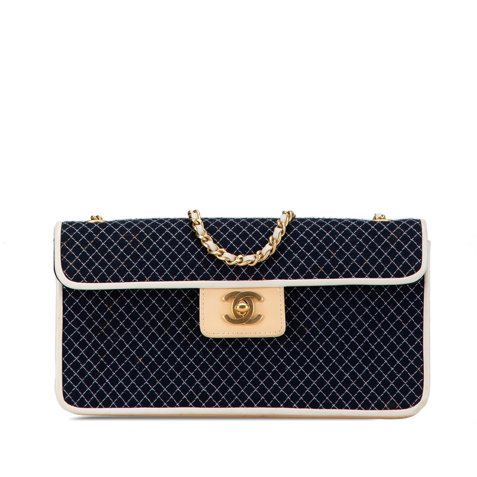 Chanel Small Quilted Jersey East West Flap (SHG-czyBLL)