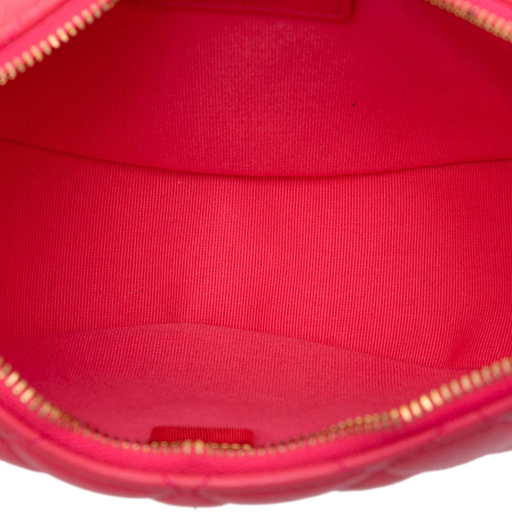 Chanel Small Quilted Lambskin Chain Around Hook Hobo Bag